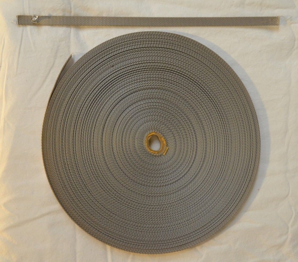 Webbing - 1/2" x 35 ft- Light Weight Nylon - Silver (H57)