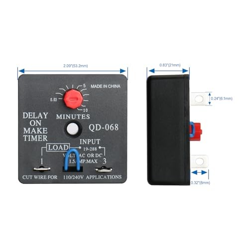 Delay ON Make Timer QD-068 10 Minutes Adjustable 110/40 VAC time delay 2
