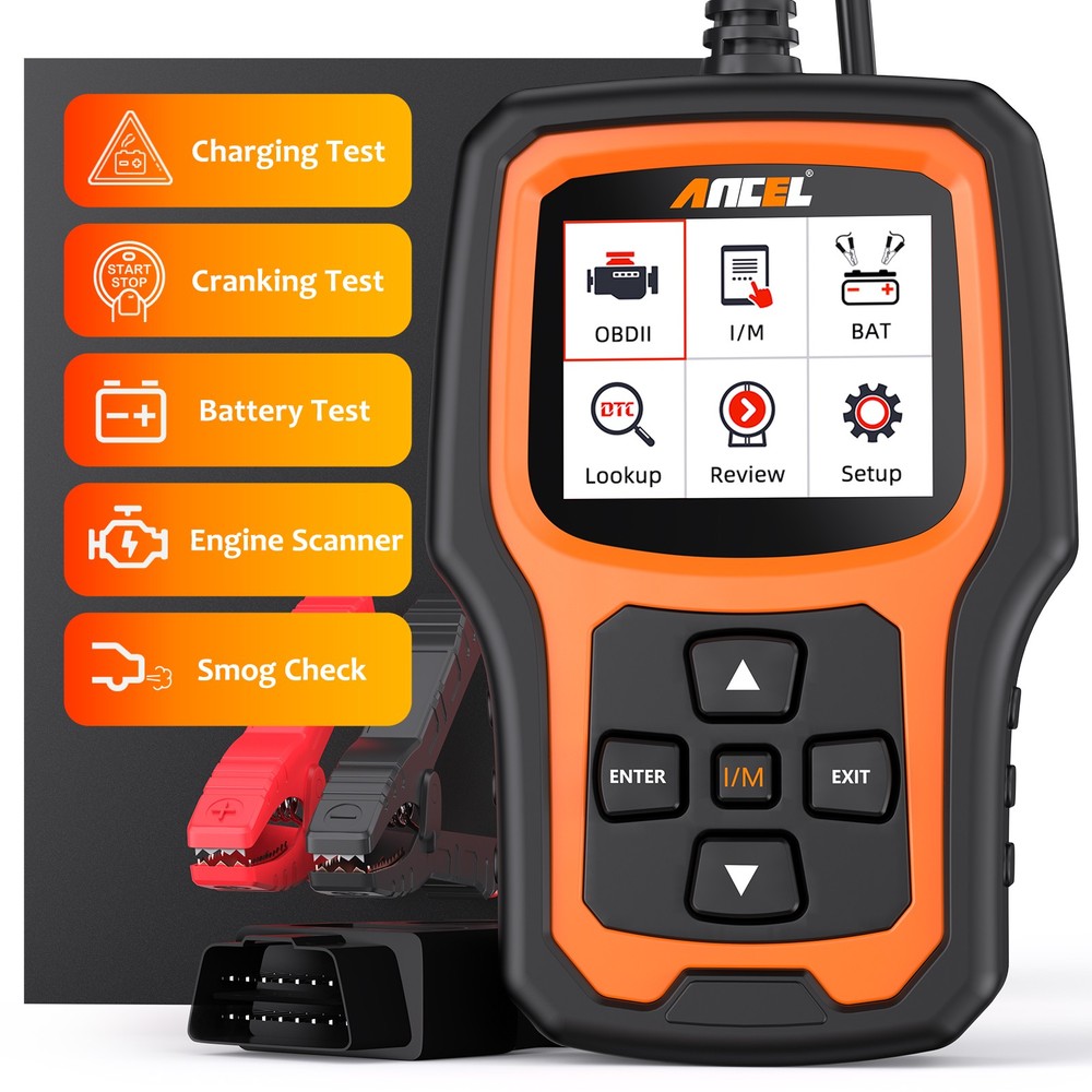 Automotive OBD2 Scanner Code Reader Diagnostic Battery Tester Charging Cranking