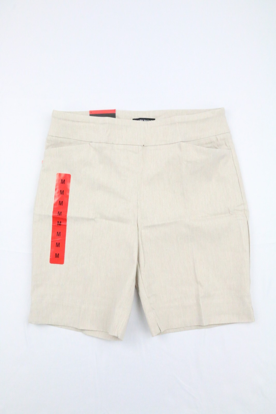 Hilary Radley Ladies Stretch Pull On Bermuda Short Beige Off-White Size S , M