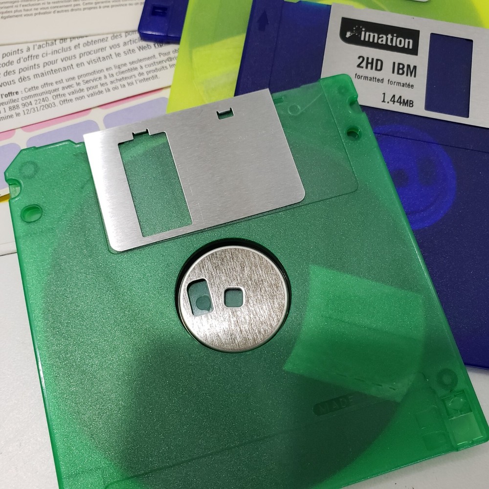 Imation 2HD 3.5" Diskettes 4 Blank IBM Formatted High Density Floppy Disks