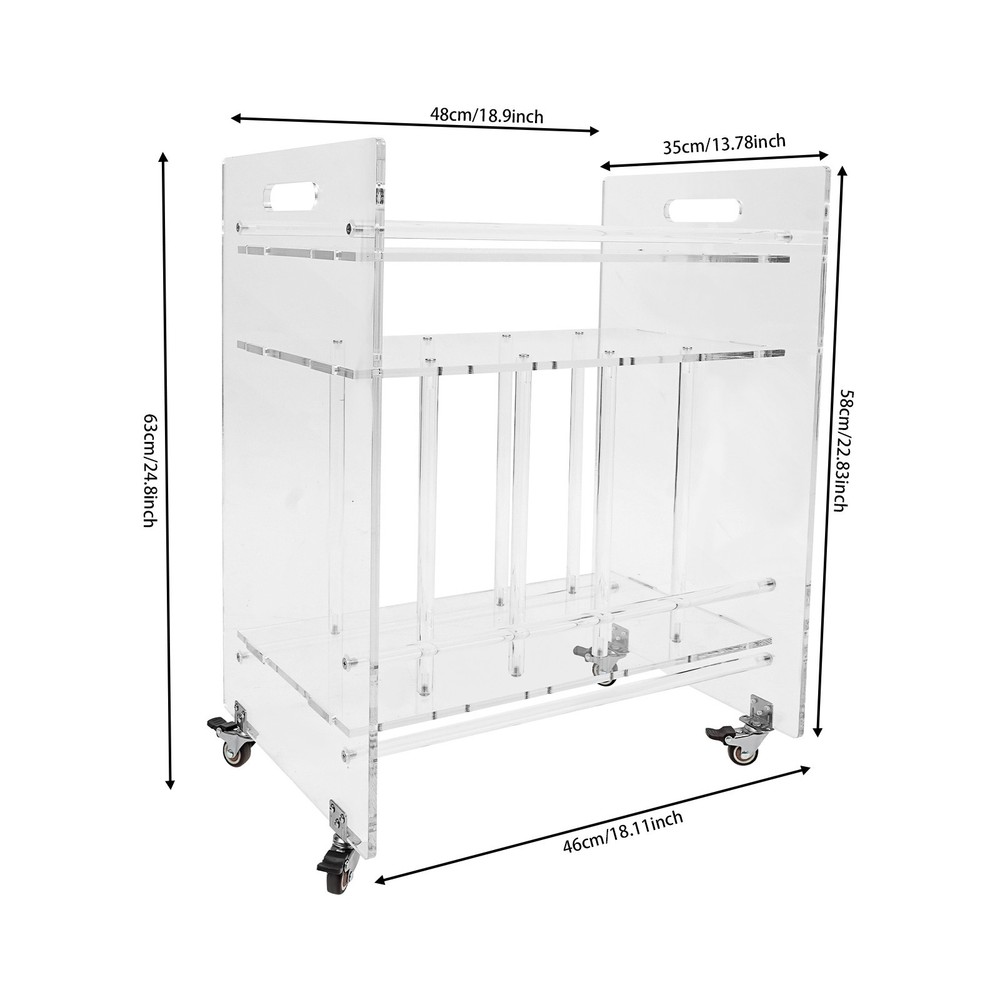 Clear Record Player Stand Record Storage Stand Record Player Stand Table Display