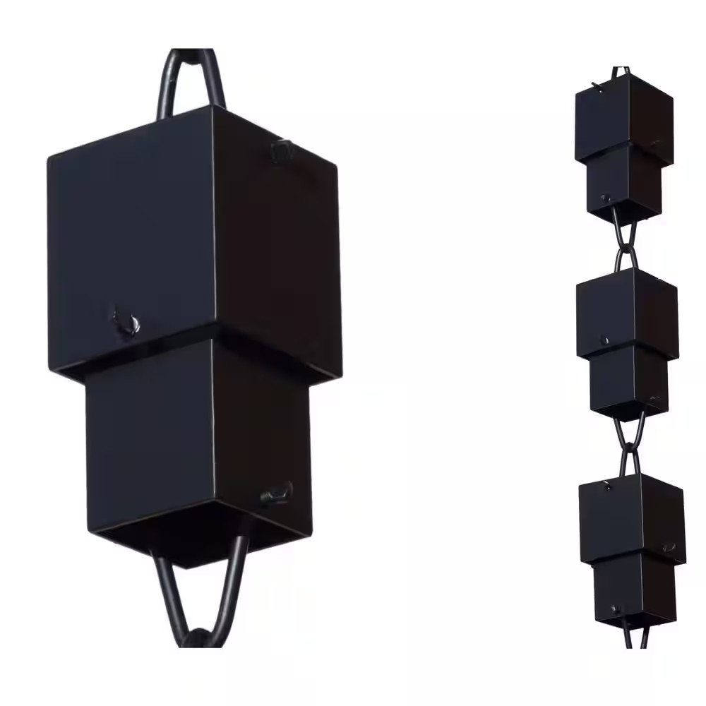 8.5 Ft Aluminum Multi Cube Rain Chain (Black)
