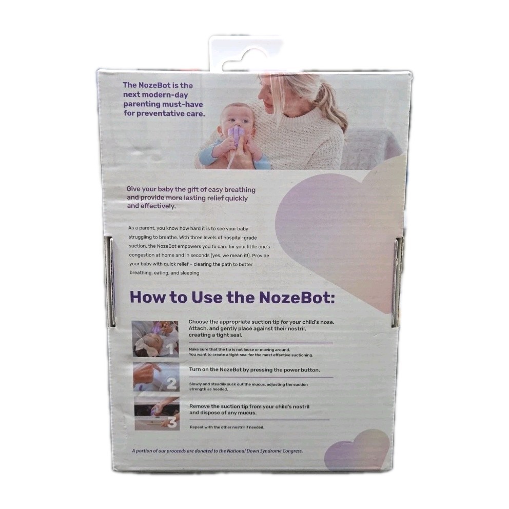 Dr. Noze Best NozeBot Electric Baby Nasal Aspirator High Suction NEW Sealed