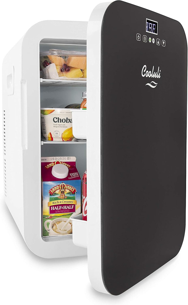 20 Liter Mini Fridge with Temperature Control - Black