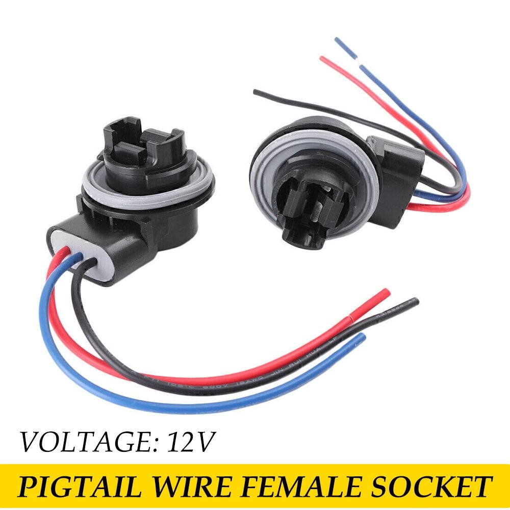 Universal Pigtail Wire Female Socket 3157 2 Harness Brake Stop Park Replacement
