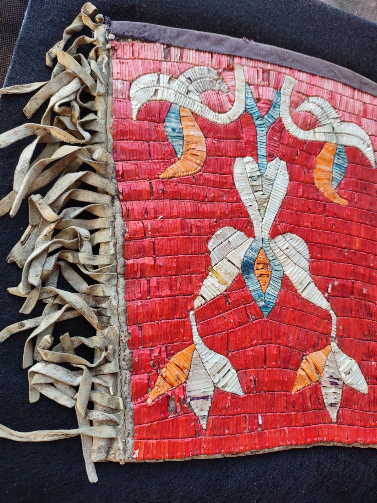 Sioux Quilled Gauntlets Antique Native American Porcupine Quilled Gloves 1880