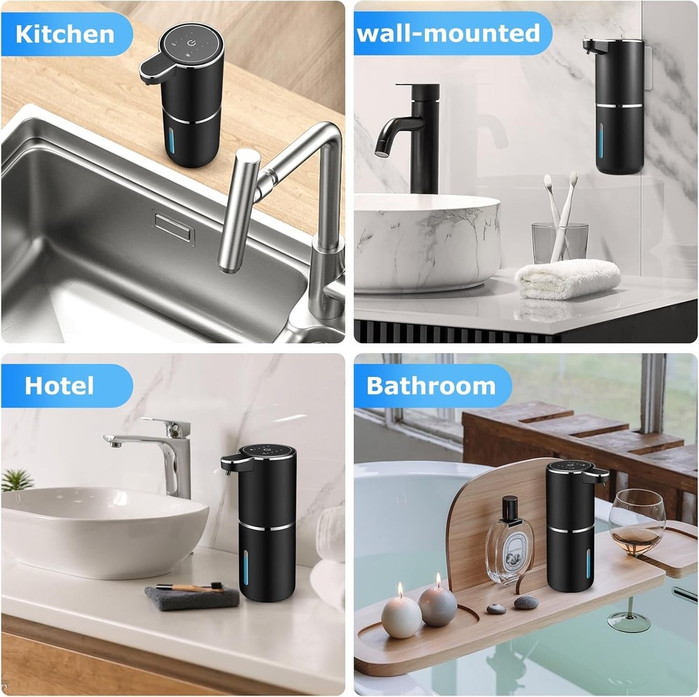 Automatic Foaming Soap Dispenser, Touchless Dispenser 380ml USB Rechargeable