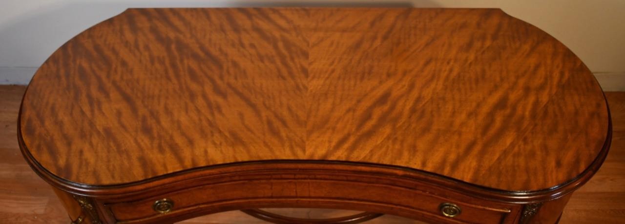 1920s SET of Antique French Satinwood Vanity Makeup table / Chair and Mirror