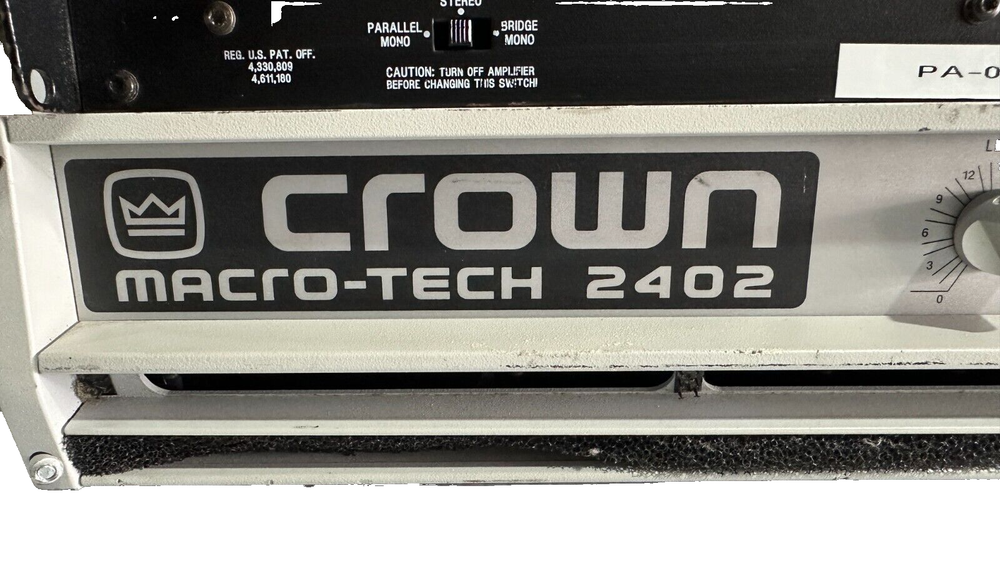 Crown Macro-Tech 2402 Power Amp (One) THS