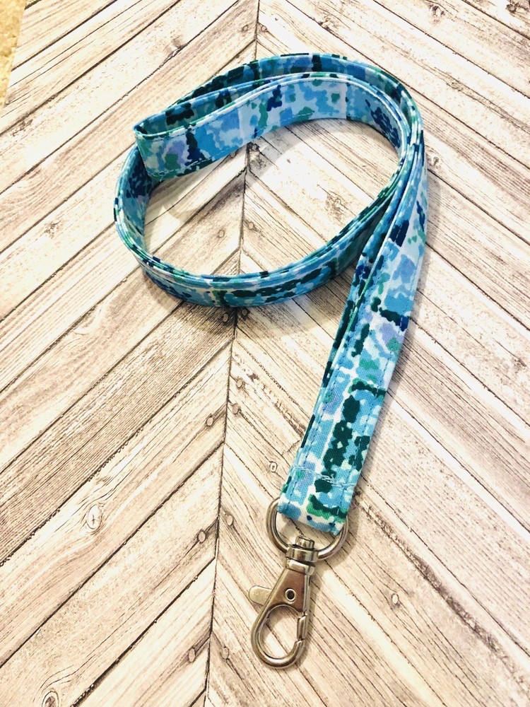 Lanyard Key Holder/ ID Badge/ Blue