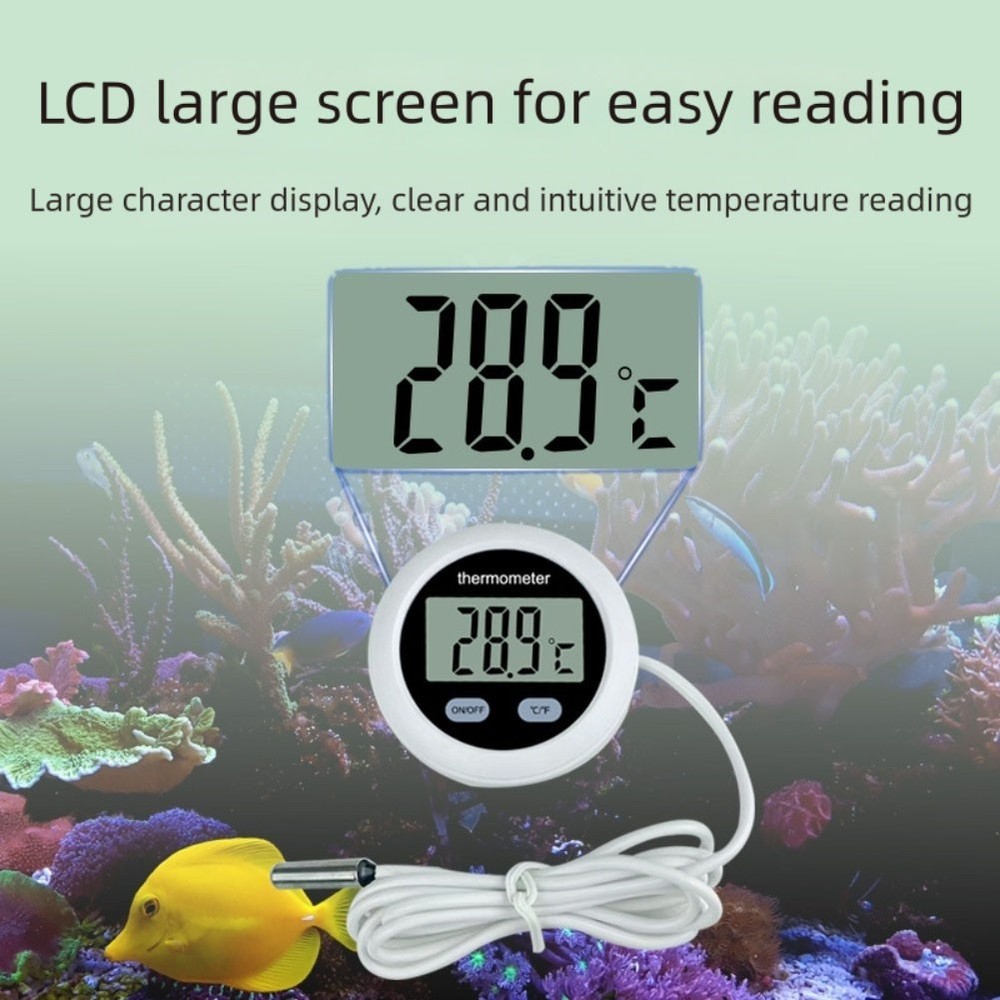 Fish Tank Thermometer Digital Display with Energy Efficient Sensor Technology