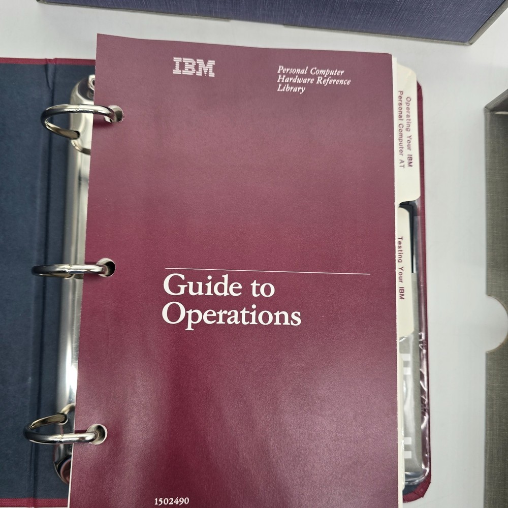 IBM PC AT DOS 3.0 BASIC Manual Set Disk Software Hardware Ref Library Binder Lot