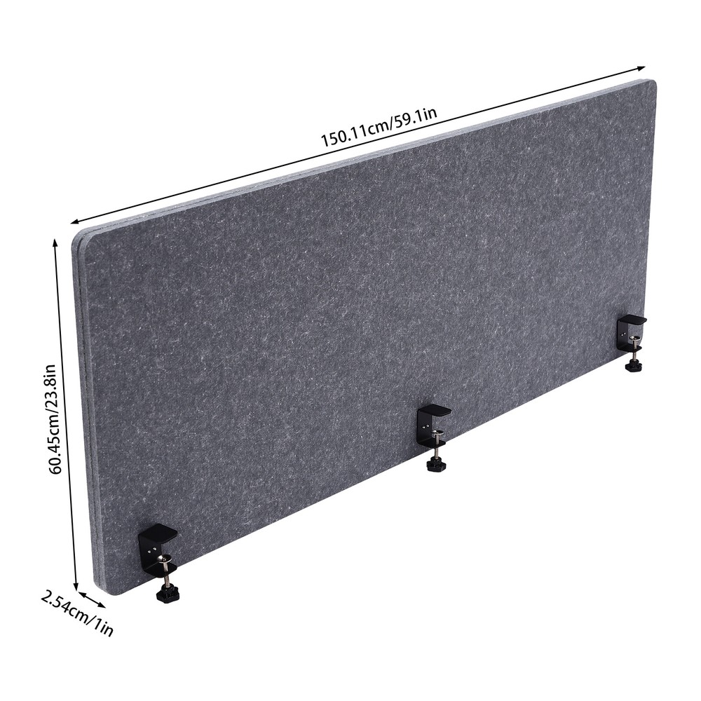 Office Table Partition Desk Divider Desktop Privacy Panel 150*60.45*2.54 cm
