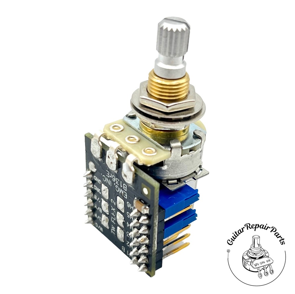 EMG 25k Solderless Push-Pull Pot Potentiometer, Dual-Mode Pickups, Split-Shaft