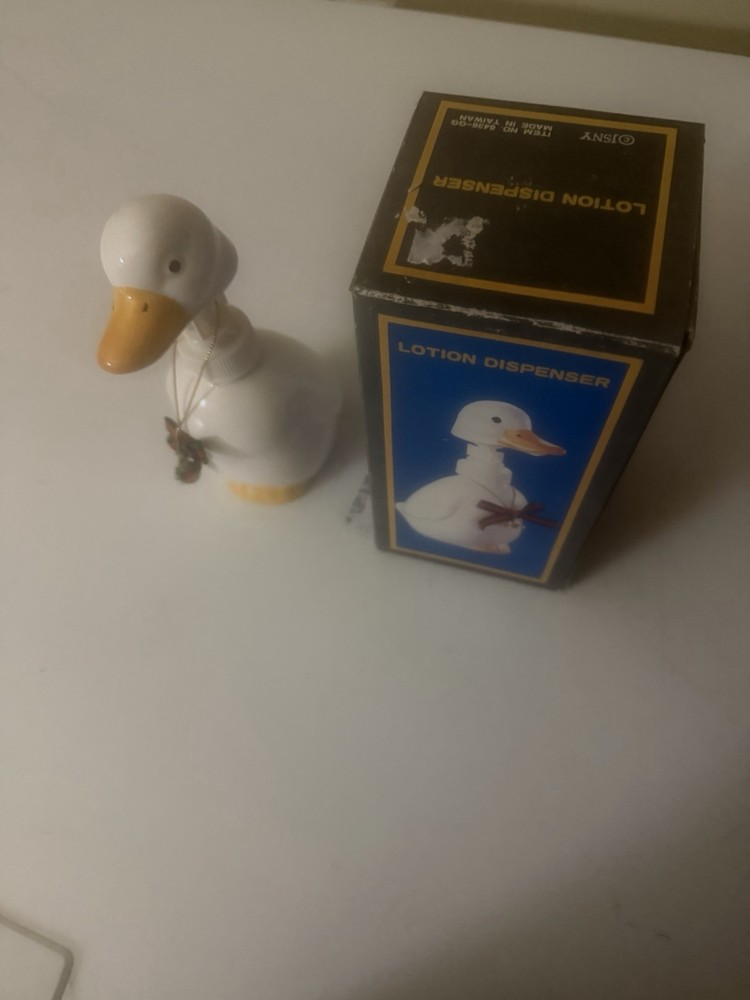 Ceramic Duck Jsny Lotion Dispenser Or Soap Dispenser