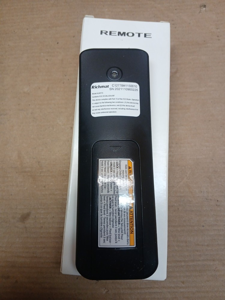 Richmat HJH115 Remote Control for Giantex Adjustable Bed NEW