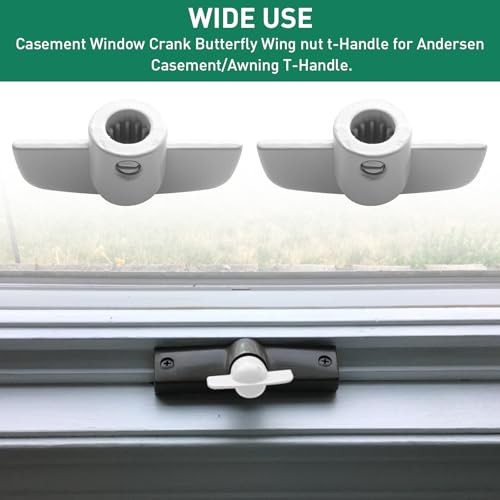 3/8 in Butterfly Wing Nut T-Handle, Tee Handle Casement Operator for Andersen