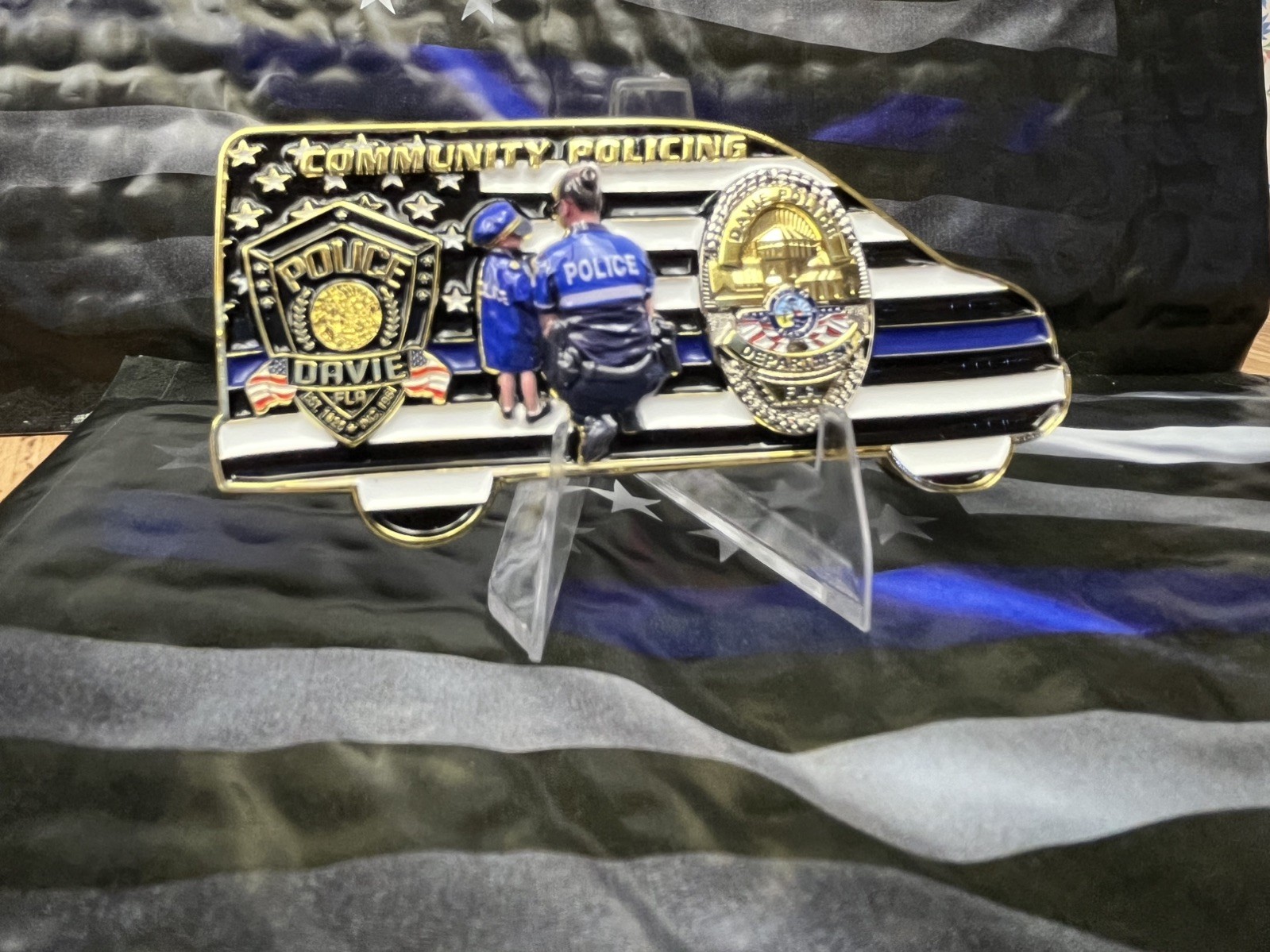 Davie Police Department Community Oriented Policing COP Unit Van Challenge Coin