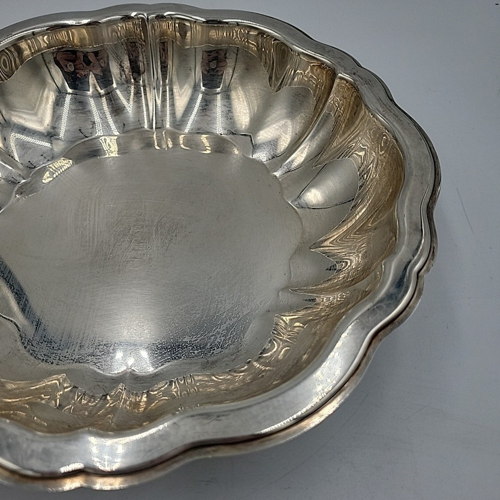 Vintage Silverplate Dish, Trinket / Candy Bowl 9.5" D