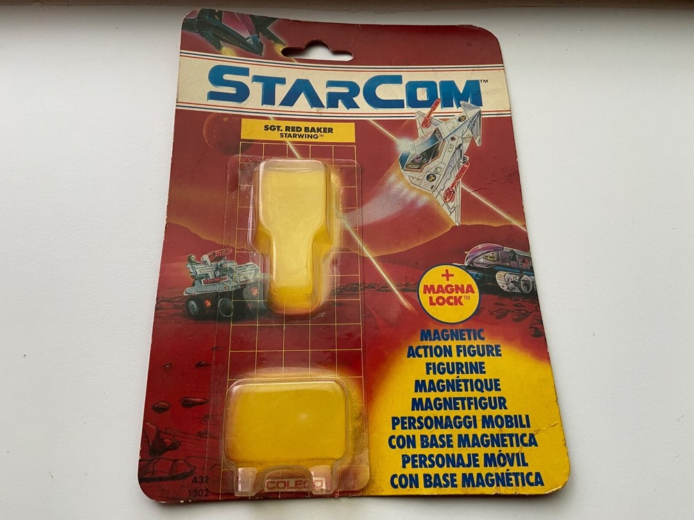 STARCOM 1986 sgt. Red Baker empty card + bubble Coleco