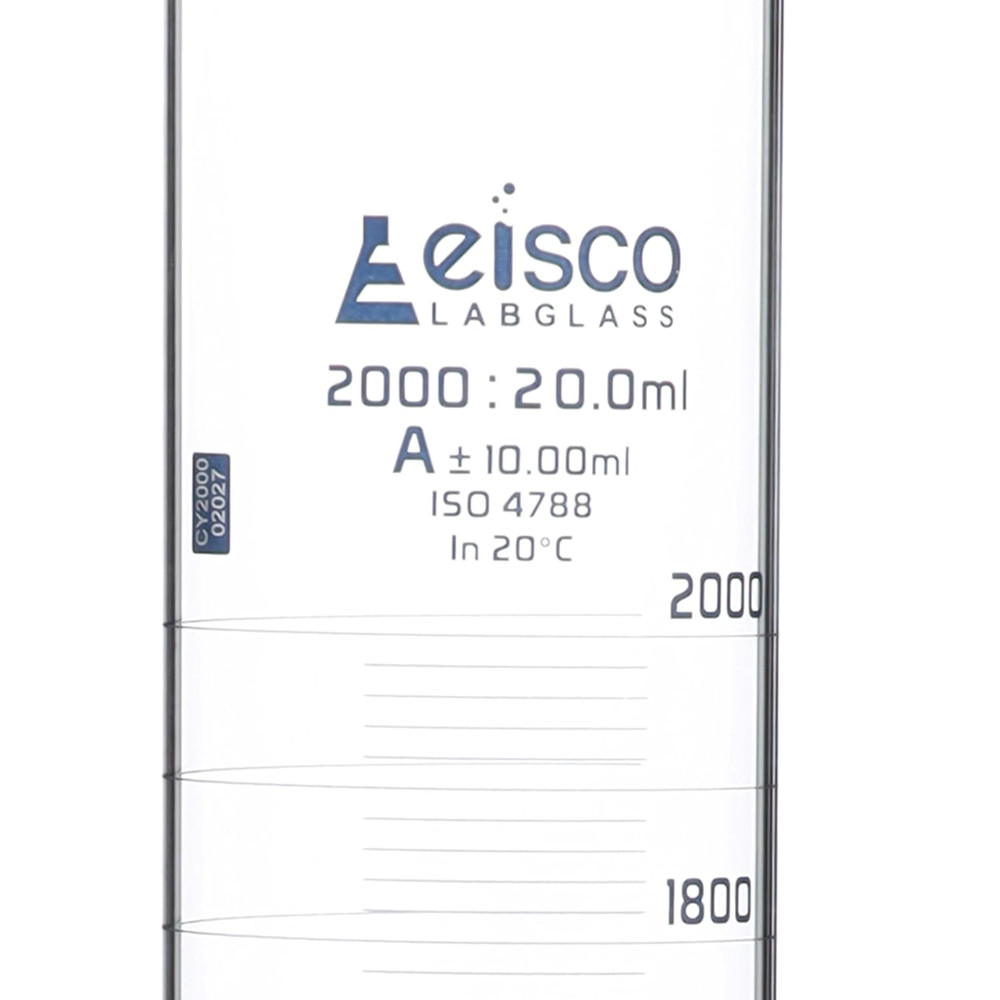 Graduated Cylinder, 2000Ml - Class a Tolerance ±10.0Ml - round Base - Blue Grad