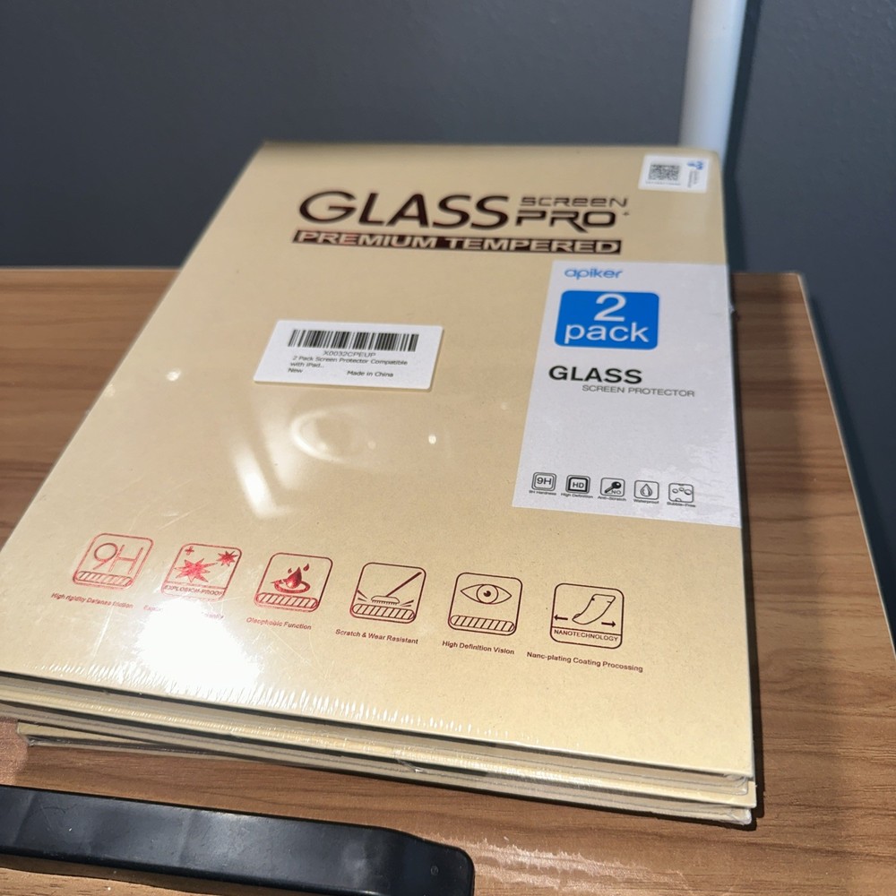 Apiker Screen Protector for Apple iPad 7th Generation - 2 Pack