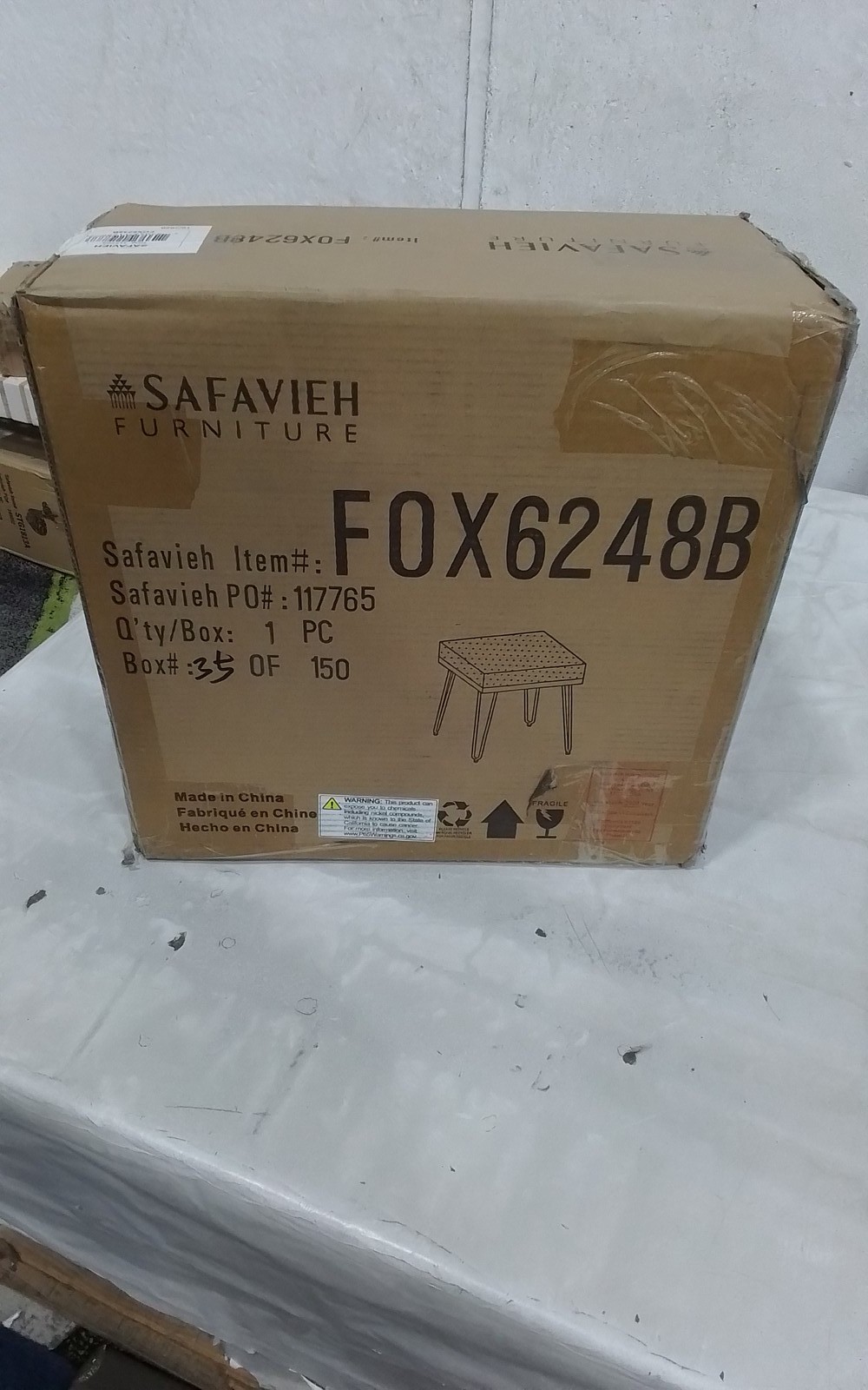Safavieh JENINE SQUARE BENCH, Reduced Price 2172784652 FOX6248B