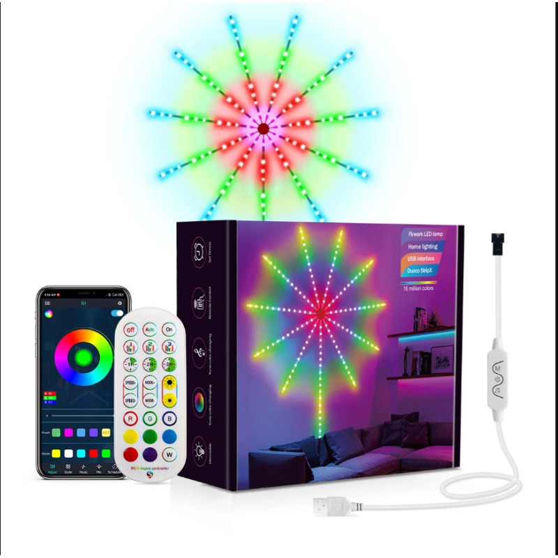 RGB Firework LED Wall Lamp