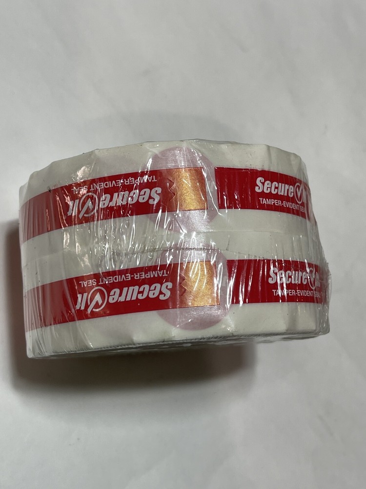 Closed Dome Lid SecureIt Tamper Resistant Labels 1"X8.5" SS | 250/Roll 2 Rolls
