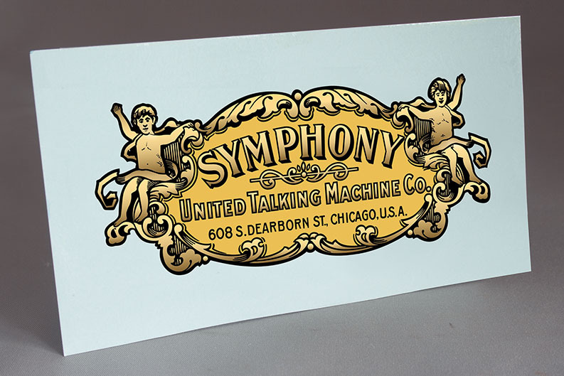 SYMPHONY WATER SLIDE DECAL to RESTORE GRAMOPHONE PHONOGRAPH