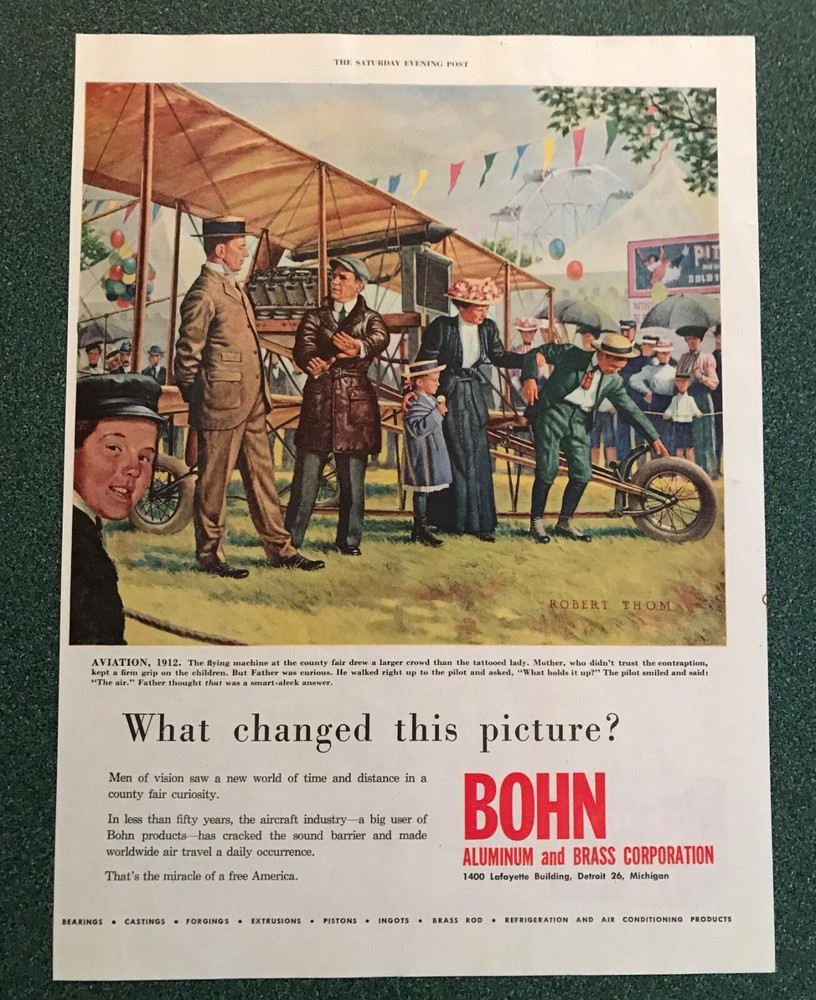 1912 Airplane at County Fair 1954 Ad