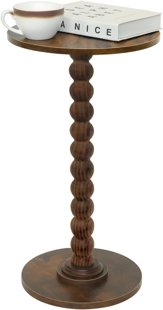 round Side Table, Small Drink Table for Small Spaces, Modern Accent Nightstand