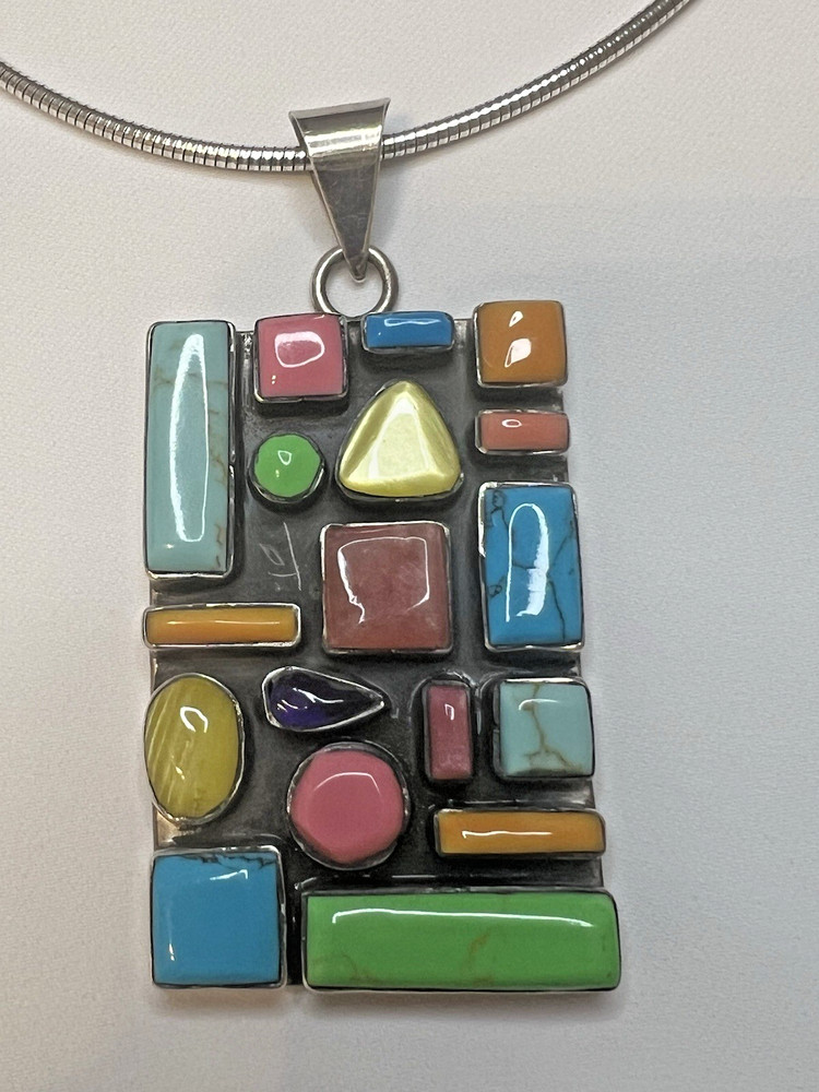 Sterling Silver handcrafted turquoise necklace
