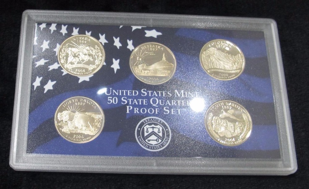 2006 Proof Set * 10 Coins * Great Gift * State Quarters * With Box & COA