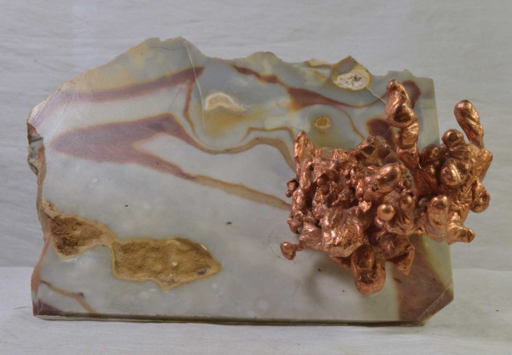 #3056 Copper Art on Agate Slab