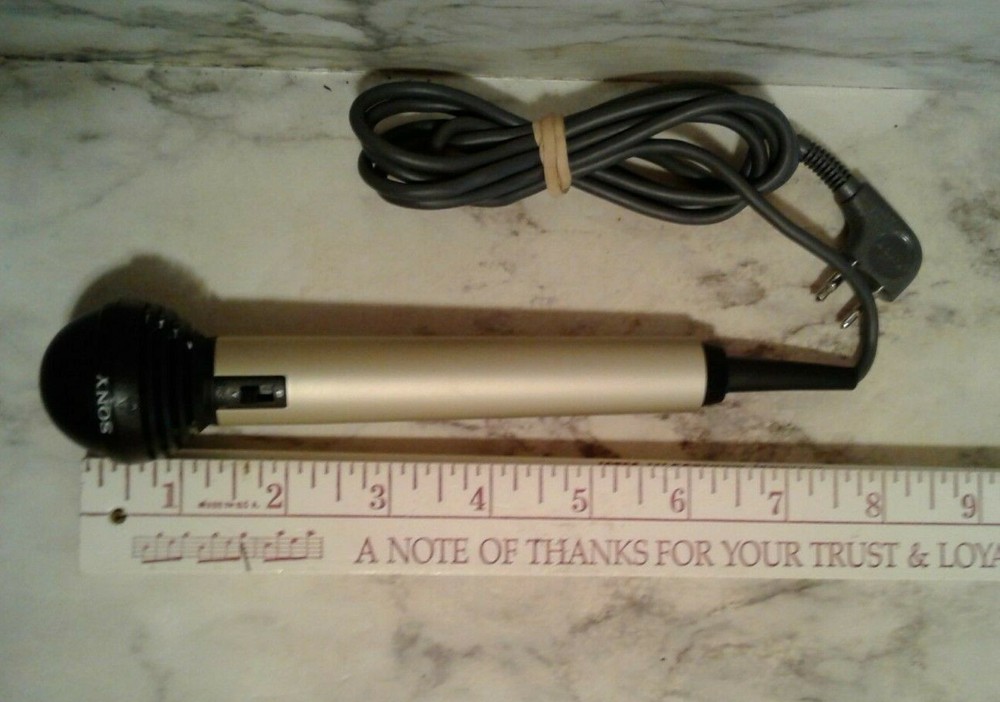 Vntg SONY DYNAMIC MIC MICROPHONE w/ Case & Stand