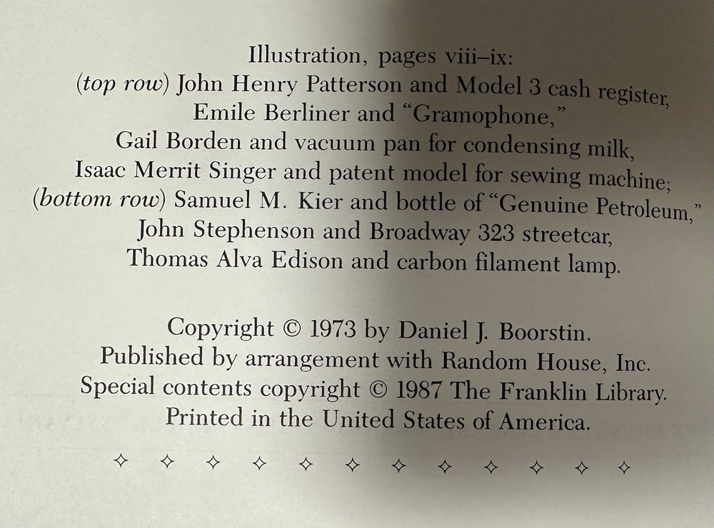 The Americans: The Democratic Experience, Daniel Boorstin, Franklin Lib, Leather