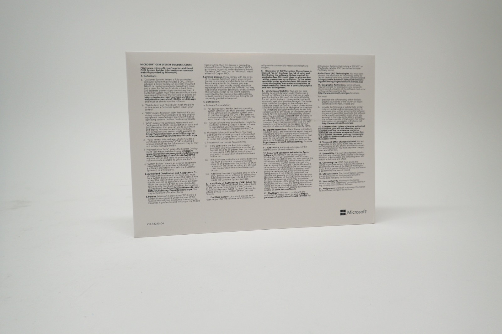 Microsoft Windows Server 2025 Datacenter 24-Core 50CAL 1PK DVD + KEY Kit