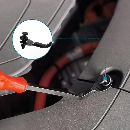 Auto Trim Removal Tool Set, 5pcs Plastic Pry Tool Kit, Auto Trim Tool, Red