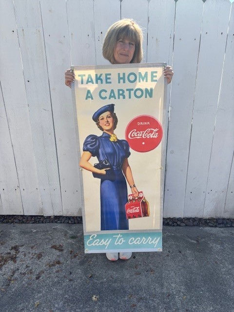 Coca Cola .25 cents vintage style wall banner Man Cave Garage art Classic Art