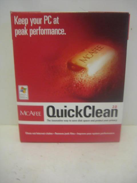 NEW McAfee QuickClean 2.0 PC Improve Performance Save Disk Space Protect Privacy