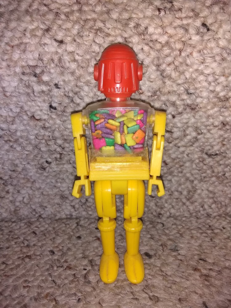 EXTREMELY RARE 1970/80s Chiclets TINY Chewing Gum Container Storage ROBOT (Pez)