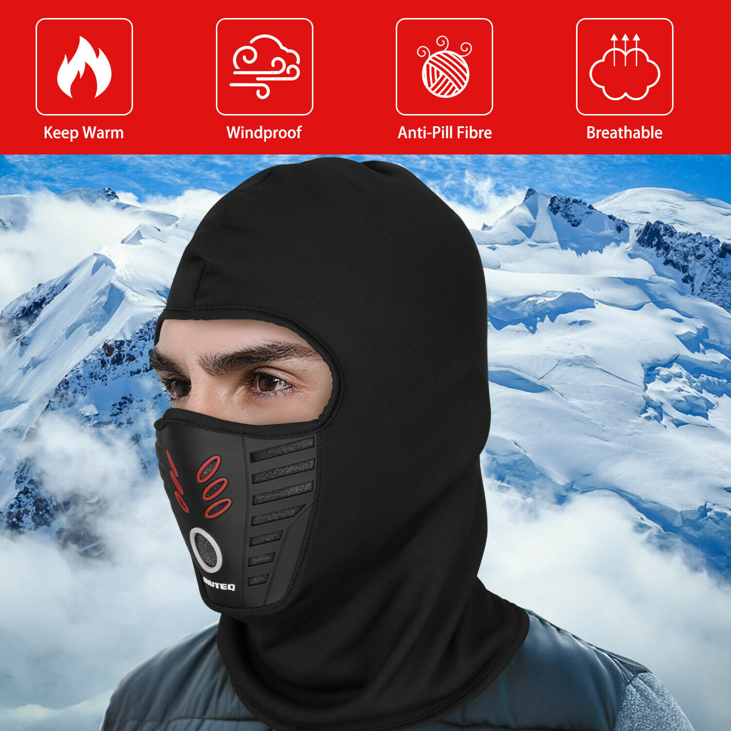 Winter Windproof Fleece Ski Mask Balaclava Headwear Motorcycle Thermal Face Mask