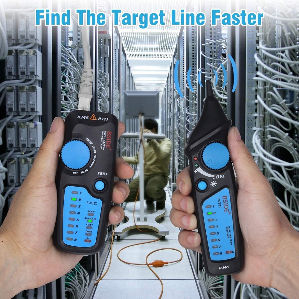 Bside Multifunction Network Cable Finder Tester Tracker RJ45 RJ11 Wire