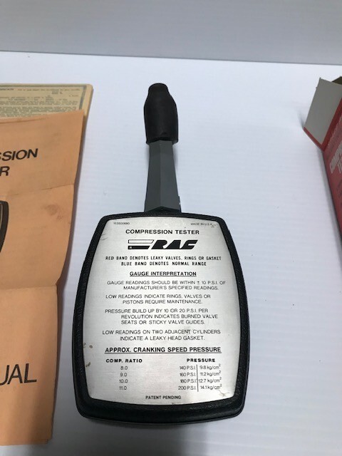Vintage RAC Compression Tester, NIB