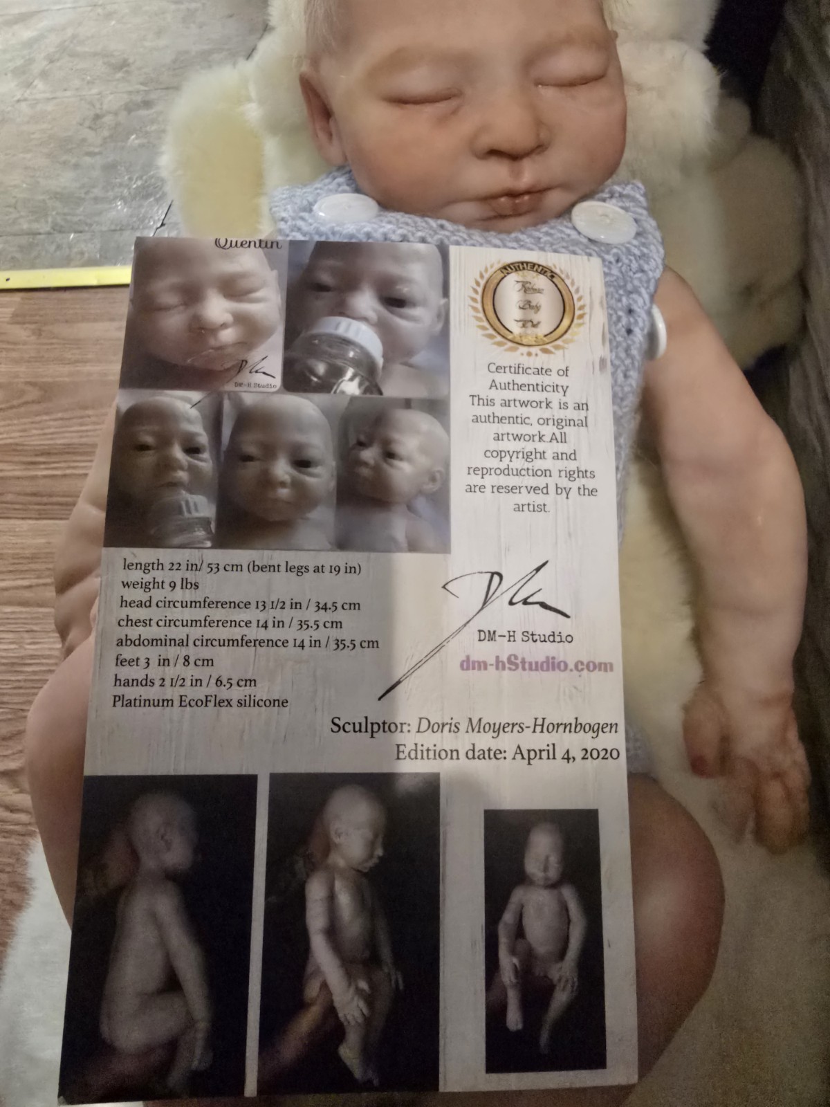 22"Quentin With /COA/DM-H Studio, LLC painted & rooted