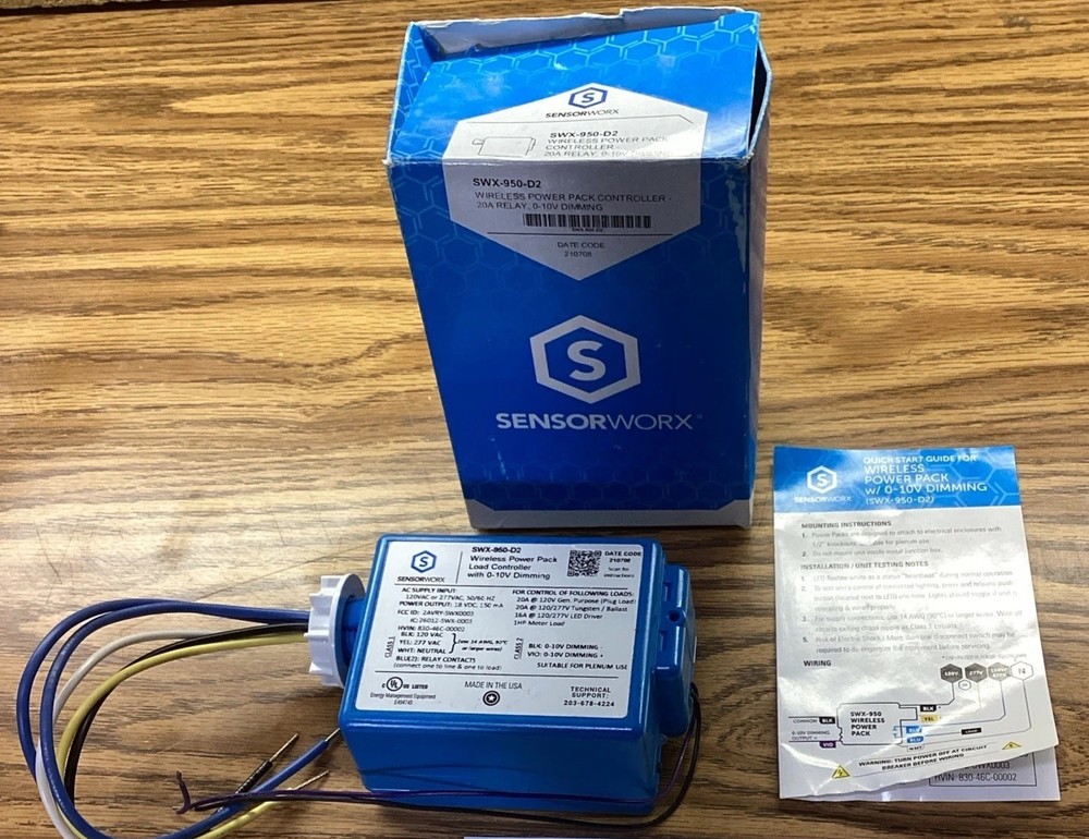NOB SensorWorx SWX-950-D2 Wireless Power Pack Load Controller 0-10V Dimming