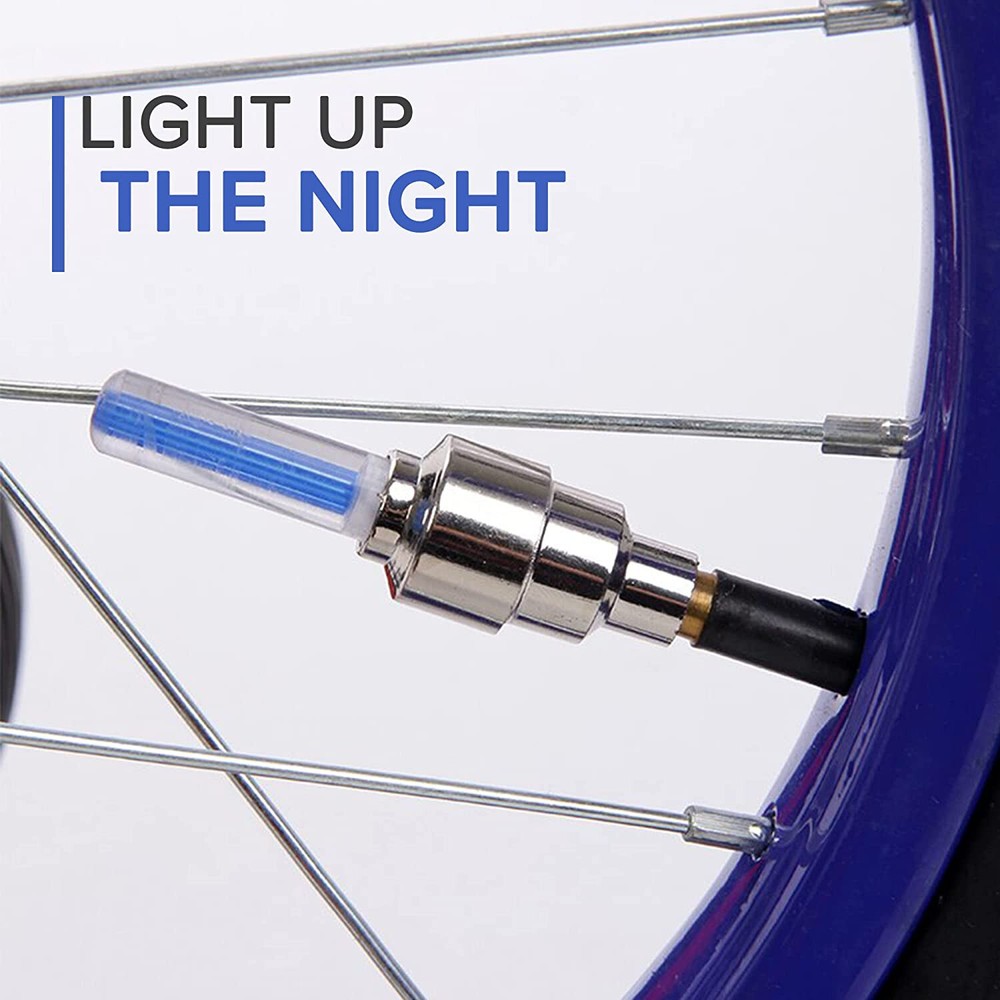 Multi-Color LED Firefly Valve Stem Light for Mini Dirt E-Bikes/Scooter, 4-Pack