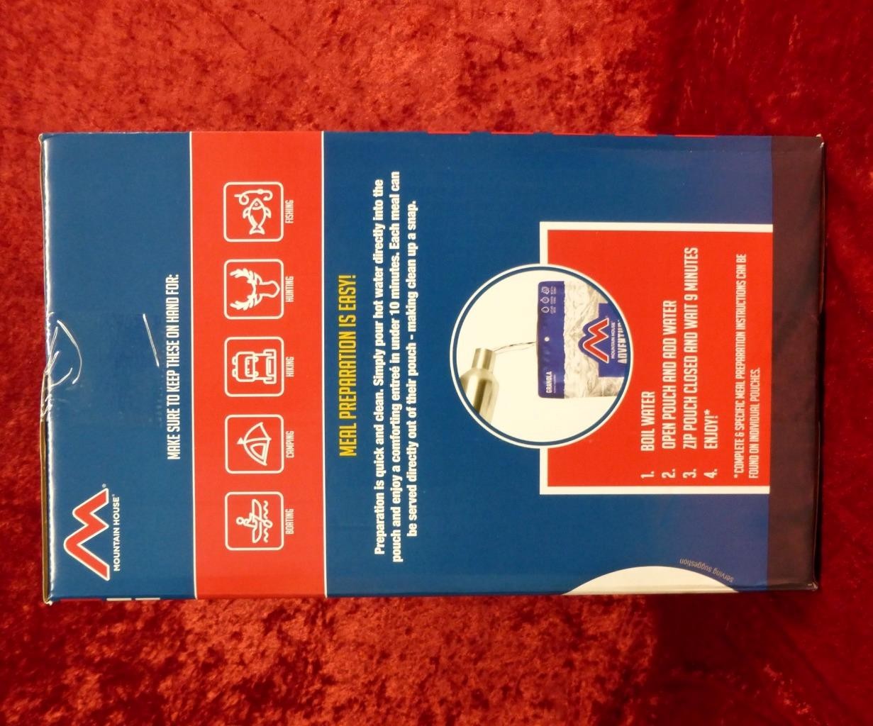 Mountain House Freeze Dried food, Emergency Meals 28 Servings Box, MREs EXP 2054